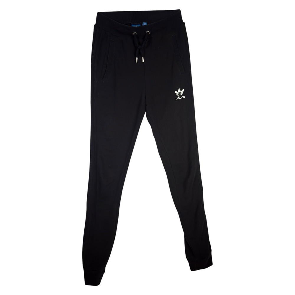 Adidas Originals Womens XS Black Trefoil Jogger Sweatpants AY8127 - Picture 2 of 9